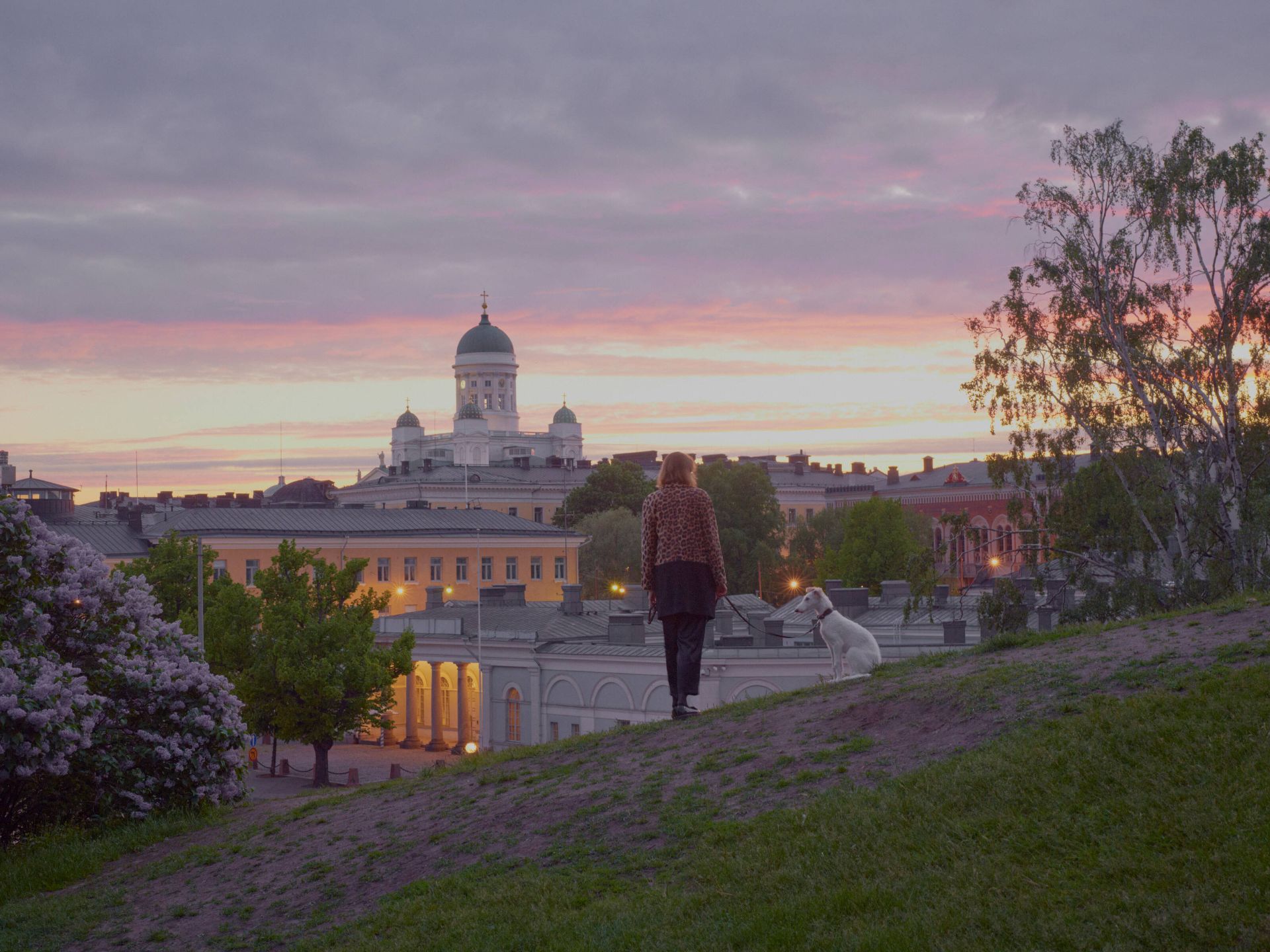 The Amos Rex museum plaza in central Helsinki