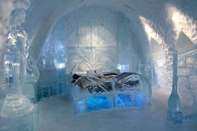 Icebreaker and snow castle at Kemi