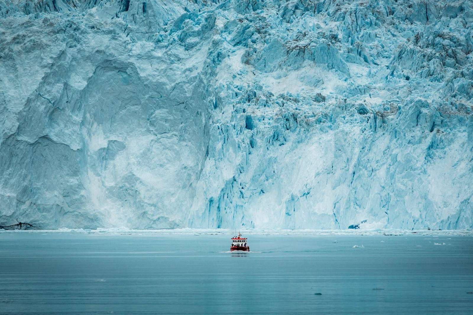 The calving face of the Eqi glacier, Greenland