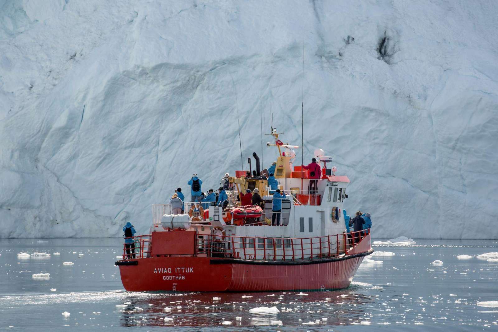 Icebergs off Ilulissat in Disko Bay, Greenland