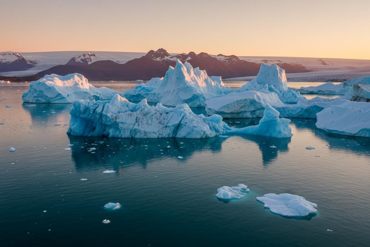 Glaciers and pack ice in the High Arctic