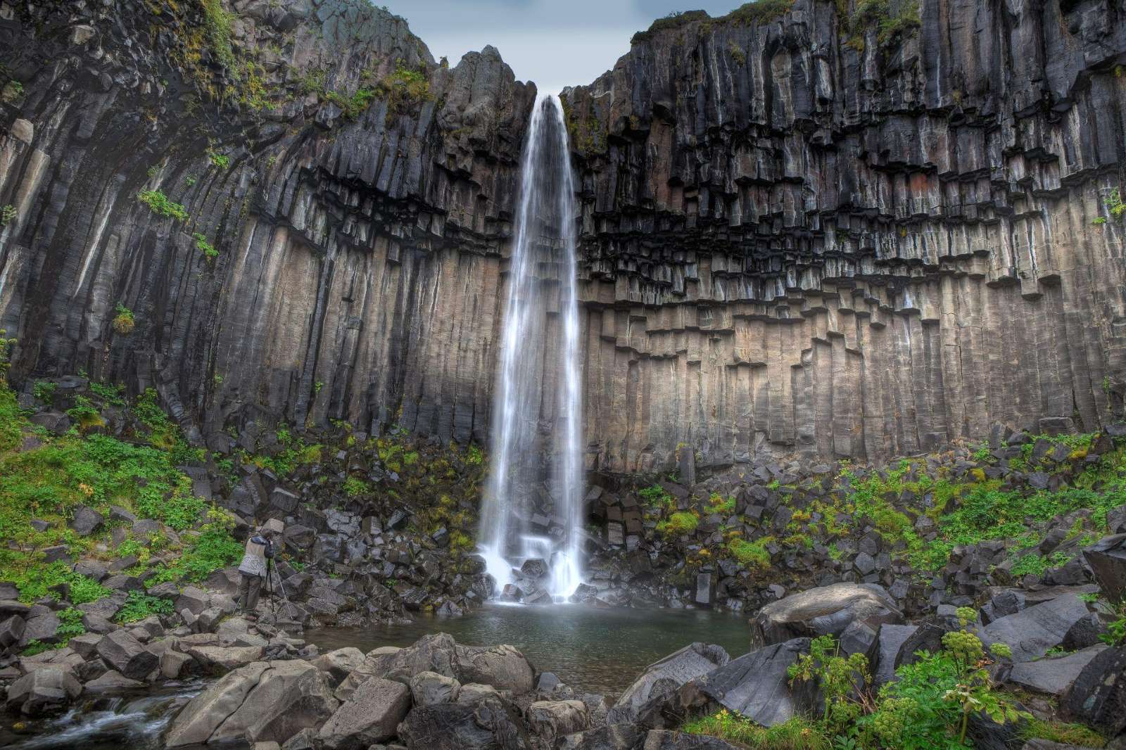Svartifoss waterfall and its basalt columns, Iceland