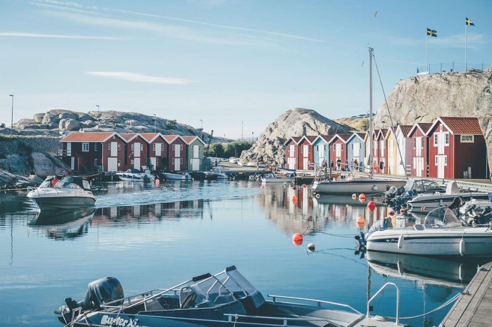 A colourful west-coast island town in Bohuslän, Sweden